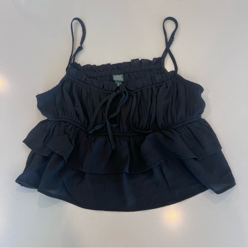 Wild Fable Ruffle Crop Top Tank Top